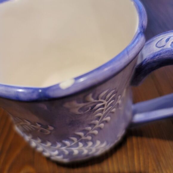 Lavender coffee cup with plate set - Picture 4 of 5